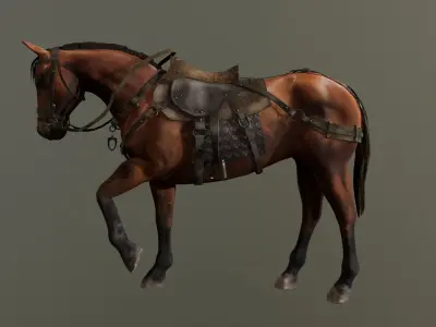 Medieval Horse 3D model