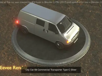 City Cars All Types A B C D E Silver 3D Model Pack