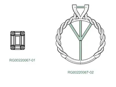 diamond ring jewelry 3D print model shop