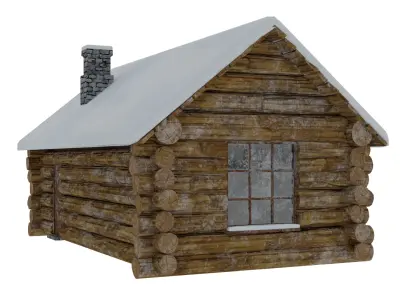  Winter Log Cabin 