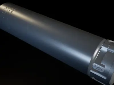 AAA SOCOM Suppresser Game Ready PBR Low-poly 3D model