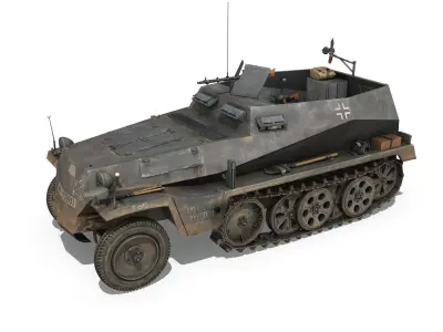 SDKFZ 250 - Halftruck  - PzGrenDiv 3D model