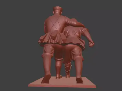 Military sculpture warrior  military battle war hero  soldier 3D print model 20