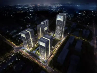 3Dmax fashion city commercial square building 258 3D model