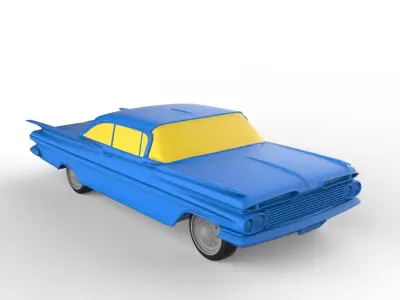 Chevrolet Impala 1962 Classic Car 3D print model