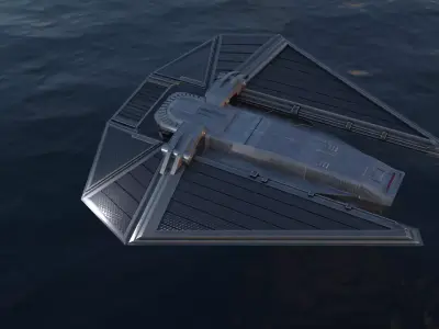  Star Wars TIE Reaper JOW POLY  Low-poly 3D model