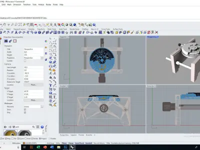 NH35 watch movement mounted 3D model