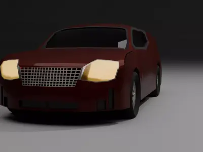 Low Poly Modern SUV 3D Model Game Ready Vehicle FBX OBJ Low-poly 3D model
