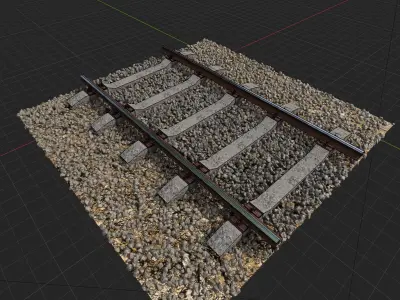 Rails Material and model Free low-poly 3D model