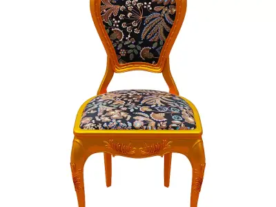 Classical Dining chair Low-poly 3D model