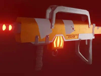 Low Poly Laser Rifle Free low-poly 3D model