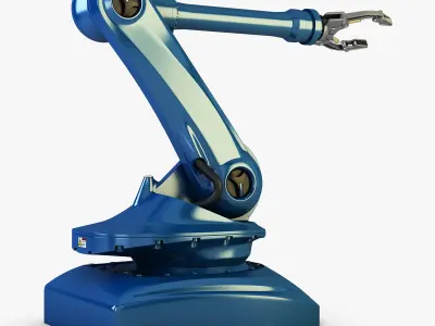 Industrial robot blue v 2 3D model