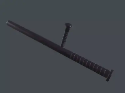 Police Plastic Stick 3D Model Low-poly 3D model