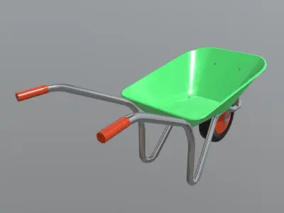CC0 - Wheelbarrow Free low-poly 3D model