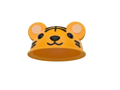 Tiger Hat Cute Low-poly 3D model