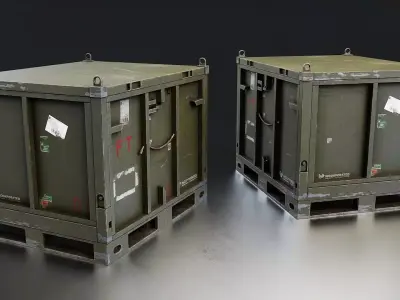 Military Cargo Crate Low-poly 3D model