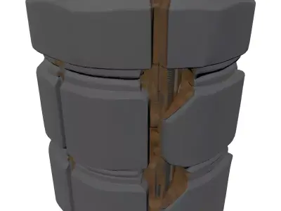 Futuristic Metal Engine Part 3D model