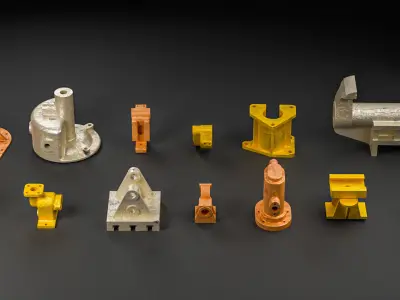 Building Blocks Kit Casted Parts Hard Surface Special V11 Low-poly 3D model