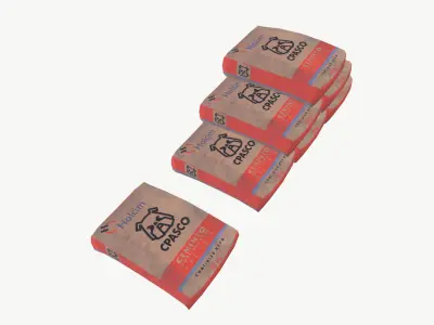 Cement Bags Low-poly 3D model purchase