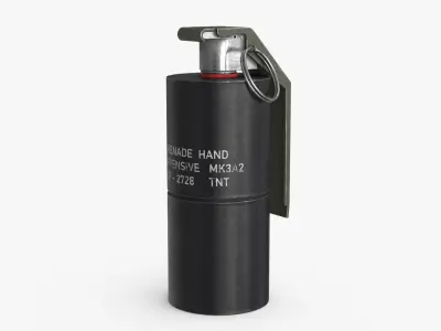 Hand Grenade v4 Low-poly 3D model