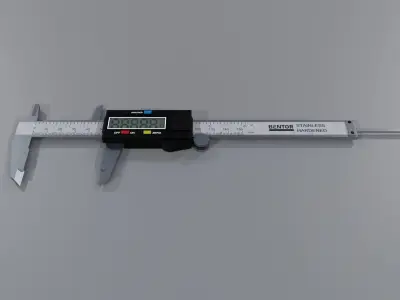 Digital caliper PBR Low-poly 3D model