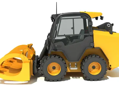 Log Fork Skid Steer Loader 3D model purchase