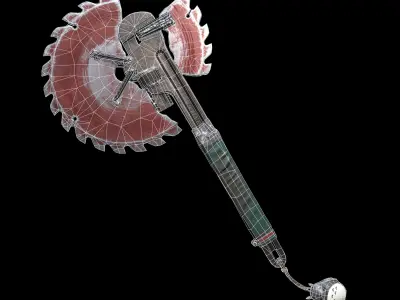 Lowpoly Makeshift Melee Weapon Realistic Pbr Low-poly 3D model