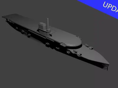 British Courageous Class Aircraft Carrier 3D print model