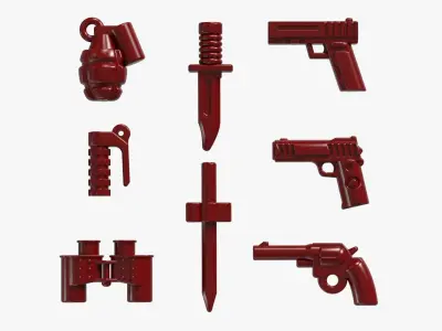 Lego Weapon Collections 3D model buy