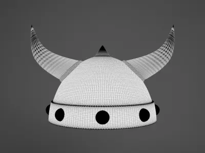 Old Helmet of War Low-poly 3D model