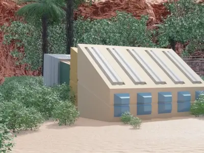 Desert Mining Town 3D model