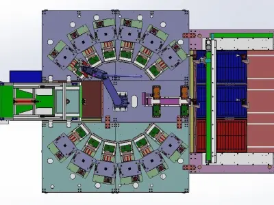  Automatic test production line 3D model