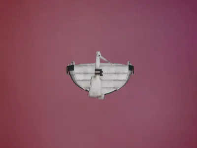 Small Boat 3D Asset  Low-poly 3D model