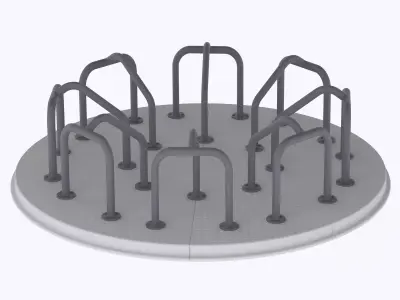 HO Scale Merry-go-round park scenery model  3D print model