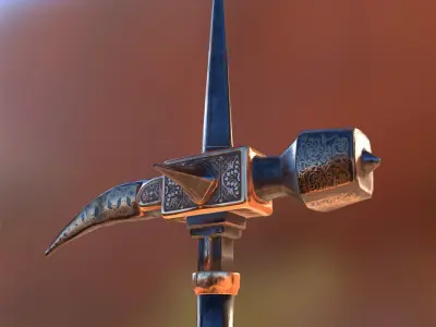 Horsemans Pick Low-poly 3D model
