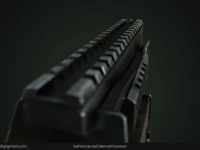 P90 Gun - Low Poly Game Ready 3D asset Low-poly 3D model