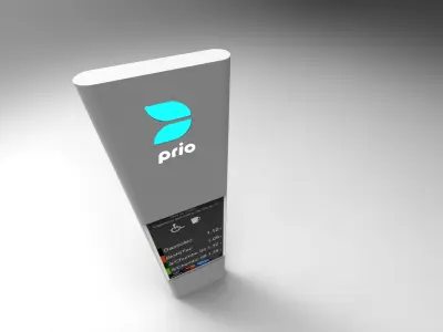 Gas station signal Free 3D model