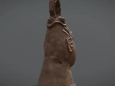 Lower Niger IgboUkwu Bronze Bell Low-poly 3D model