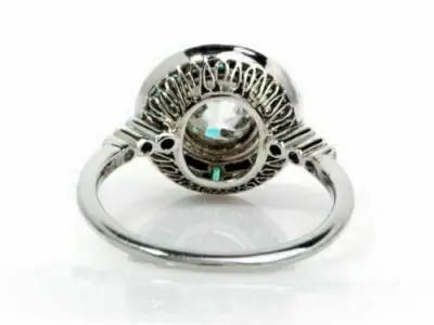 Antique Bezel Round diamond ring gem stone  ring 3D print model