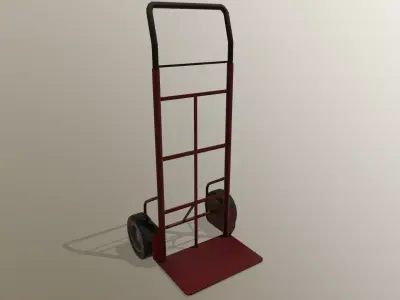 Hand Truck  Game Ready Low-poly 3D model