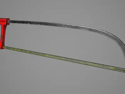 Hacksaw saw Low-poly 3D model