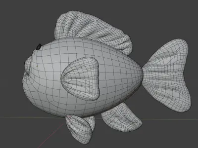 Cartoon Fish Low-poly 3D model 5