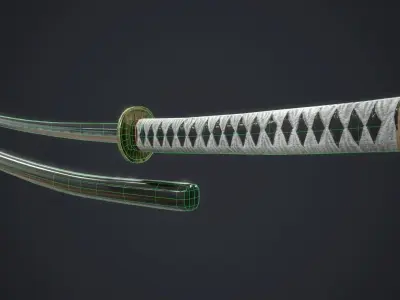 Katana low Low-poly 3D model