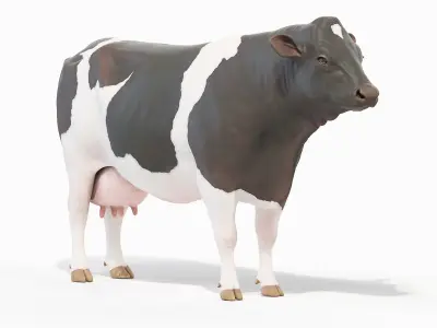  Cow Body Skeleton and Muscles Static 