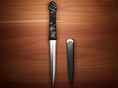 3D Knife High Poly 3D model