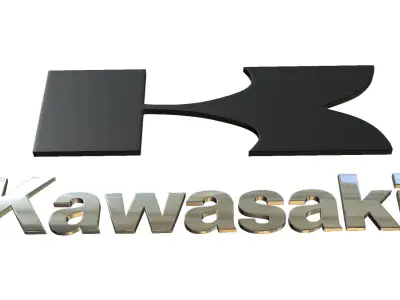 kawasaki logo 3D model
