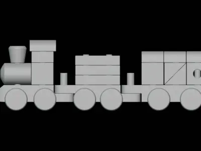 Toy Train 3D model 12