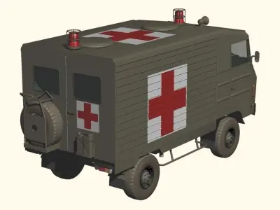 Japan Ground Self-Defense Force Type-73 rescue vehicles 3D model