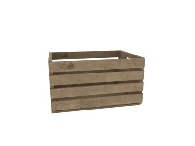 Wood crate Free low-poly 3D model purchase