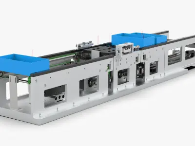 Box Conveyor Belt Line 3D model